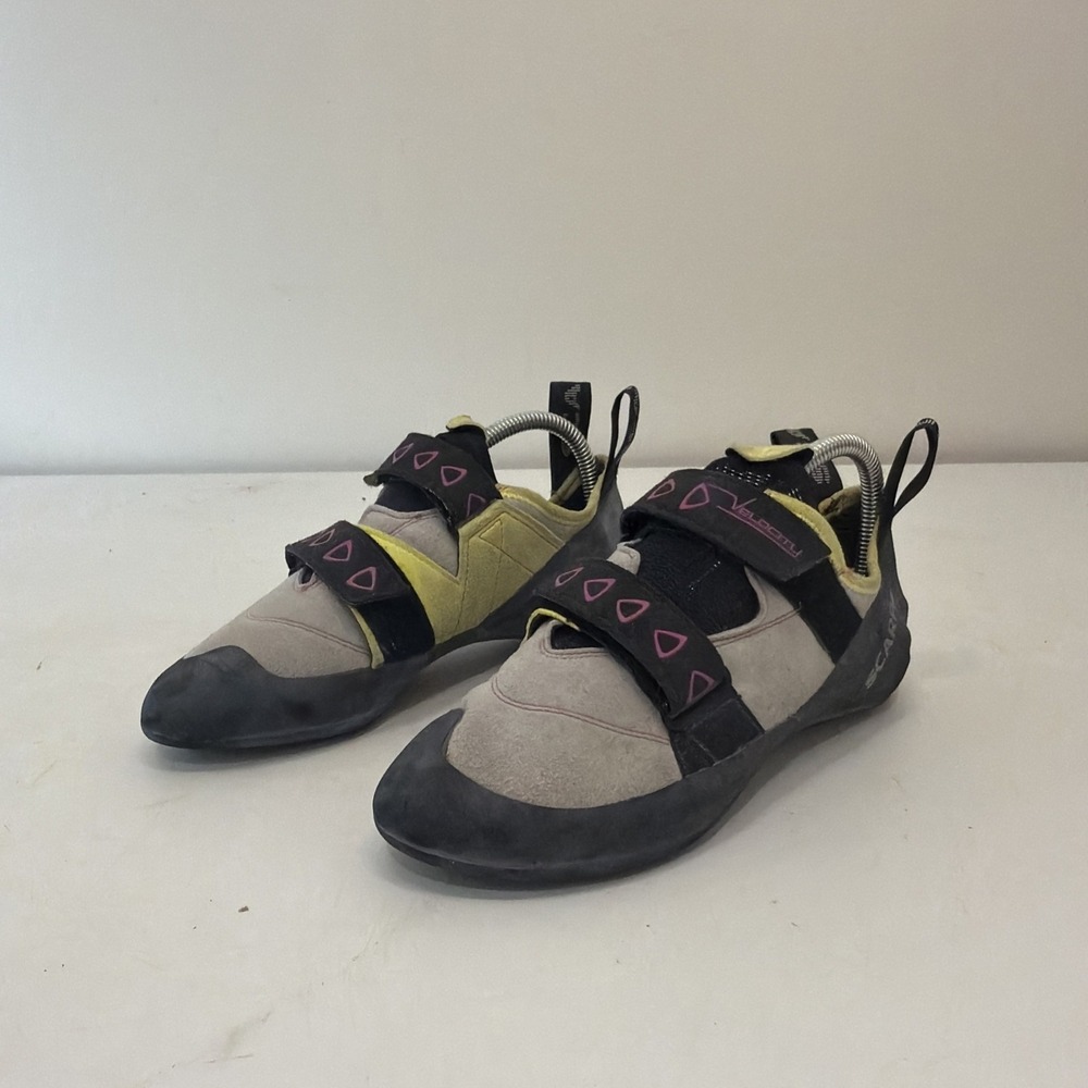 Scarpa Velocity Climbing Shoes Light Grey/Yellow Size EU 40 (?) T0024 40 ED